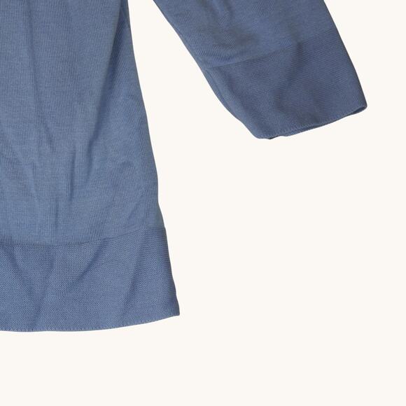 Coldwater Creek Cardigan Sweater Twin Set Womens 1X Blue Silk Cotton Knit Tank - Picture 5 of 16